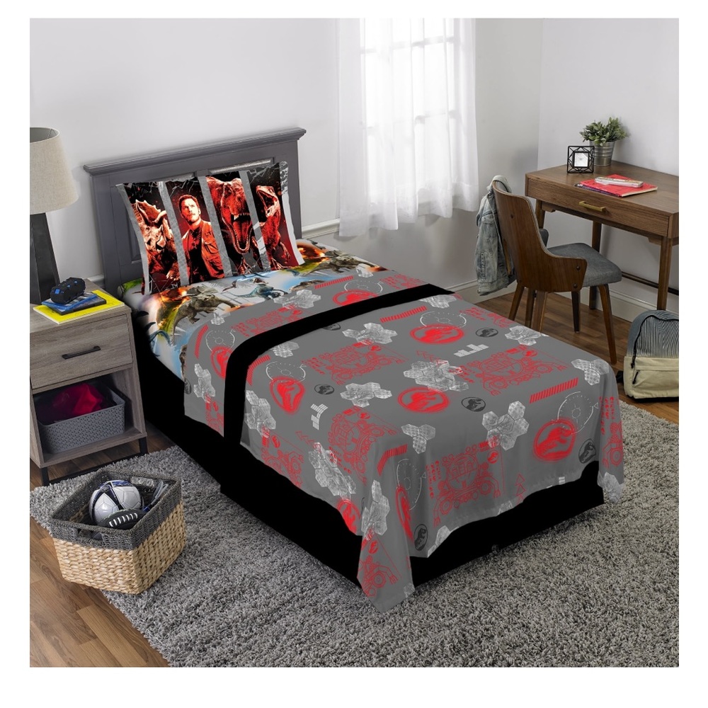 Jurassic World Kids Twin Sheet Set,New